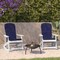 Flash Furniture White Adirondack Rockers - Blue Cushions, 2PK 2-JJ-C14705-CSNBL-WH-GG - alternate 1